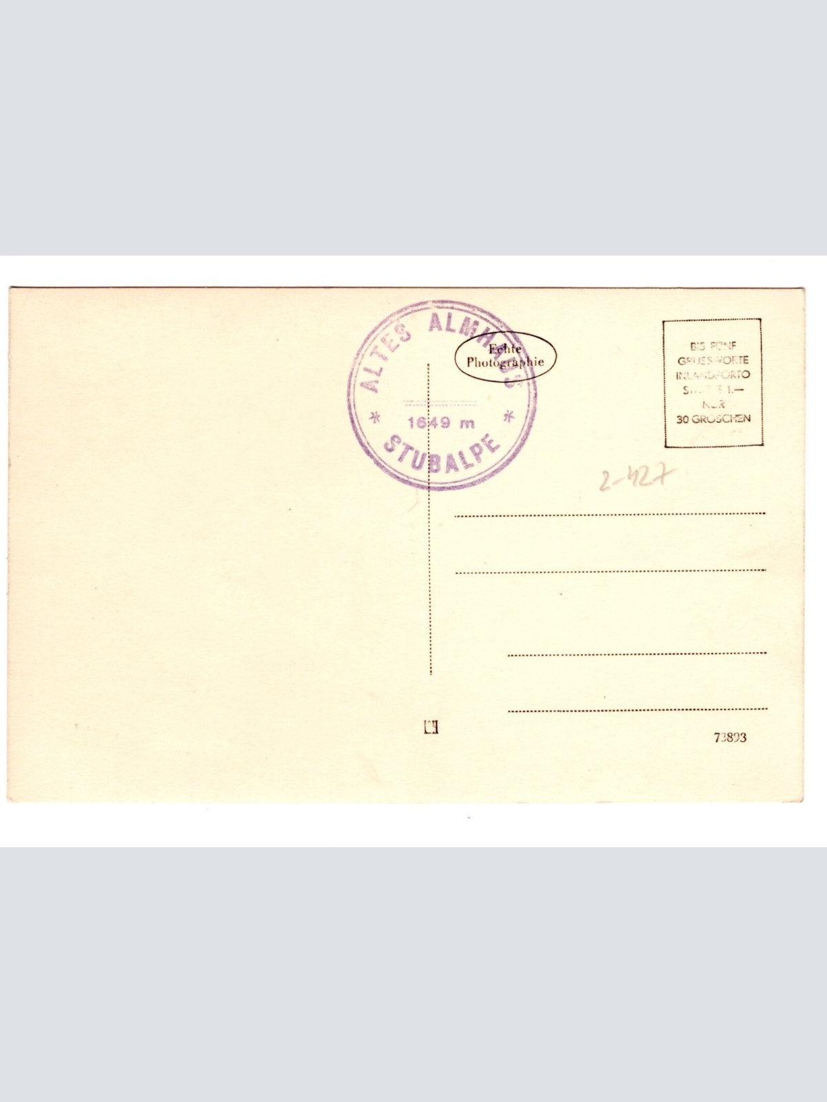 AK, Stubalpe, Steiermark, Ansichtskarte (S5105)