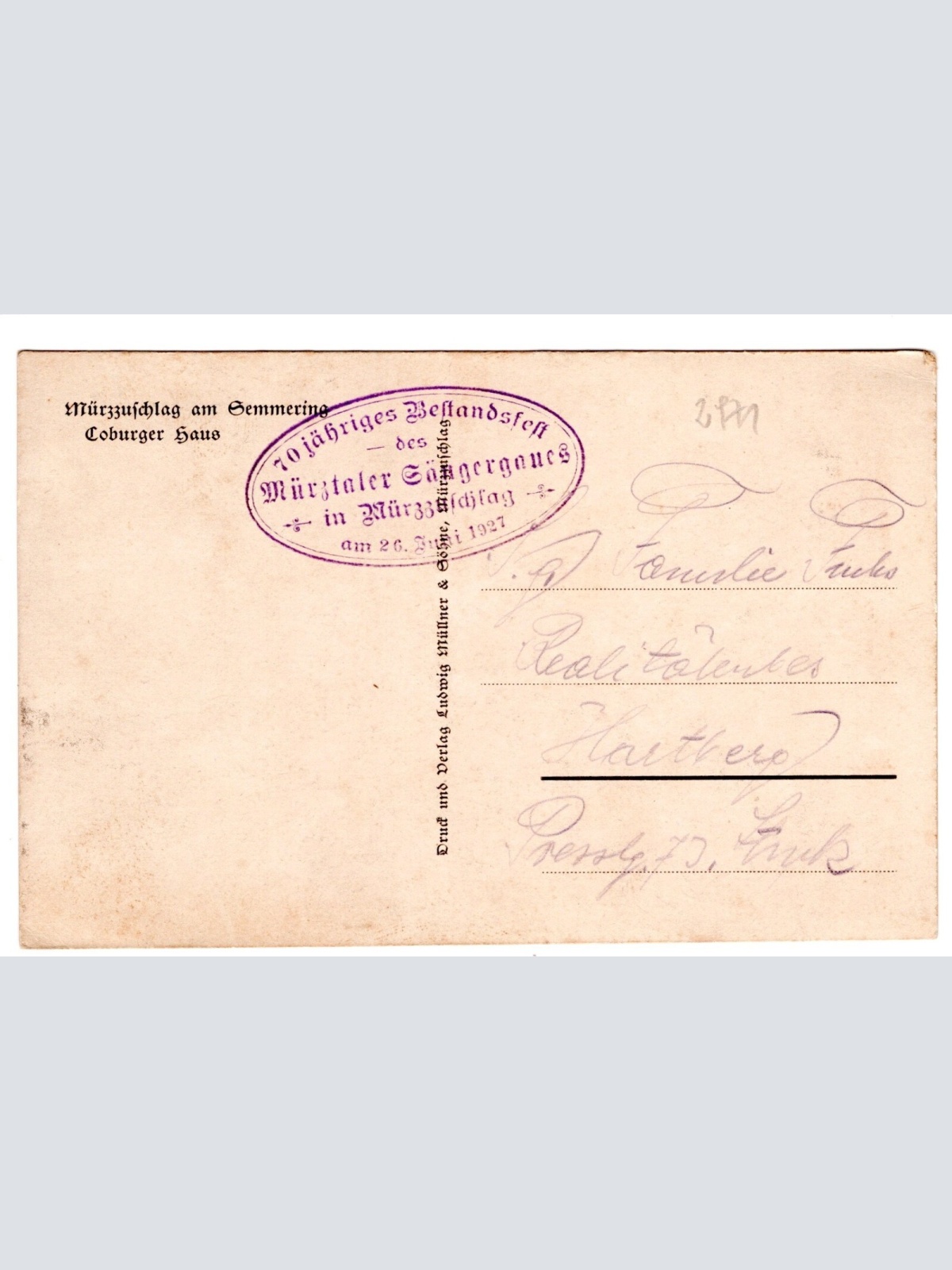 AK, Mürzzuschlag am Semmering, Steiermark, Ansichtskarte (S5120)