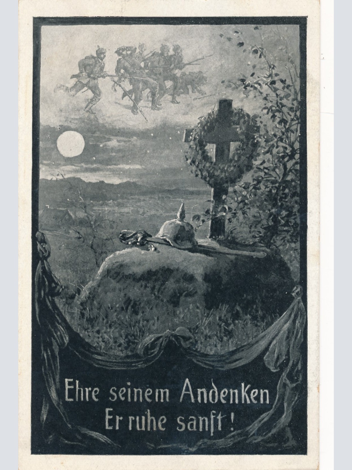 AK Ehre seinem Andenken er ruhe sanft Militaria Ansichtskarte (14265)