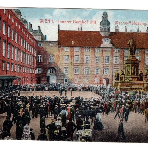 AK, Wien, Innerer Burghof mit Wache-Ablösung, Ansichtskarte (S5145)