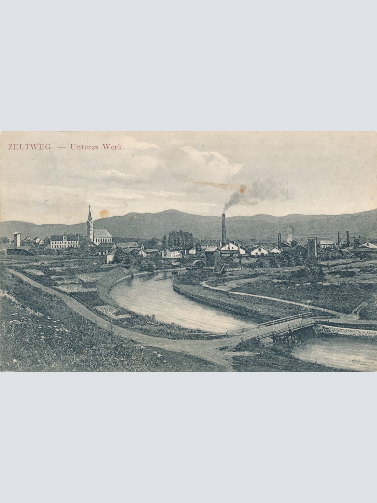 AK aus Zeltweg unteres Werk Steiermark Ansichtskarte (14068)