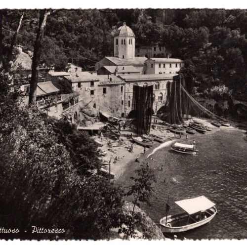 AK, San Fruttuoso, Pittoresco, Italien, Ansichtskarte (S5239)