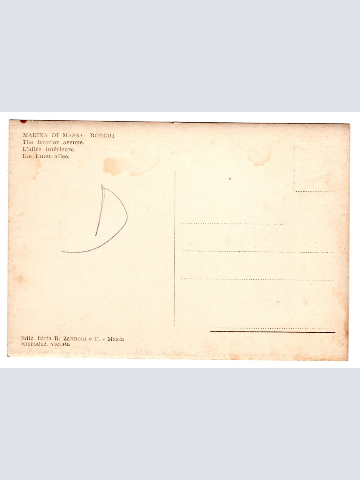 AK, Marina di Massa, Italien, Ansichtskarte (S5266)