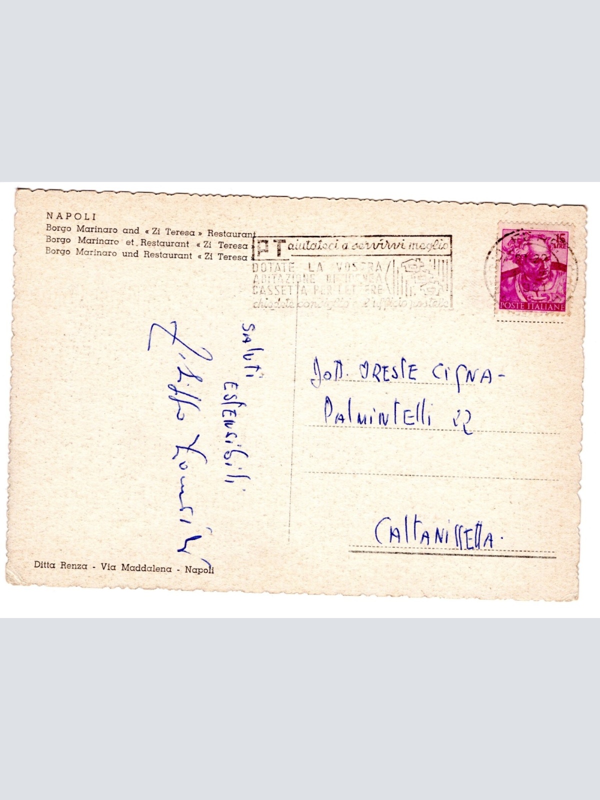 AK, Napoli, Italien, Ansichtskarte (S5273)