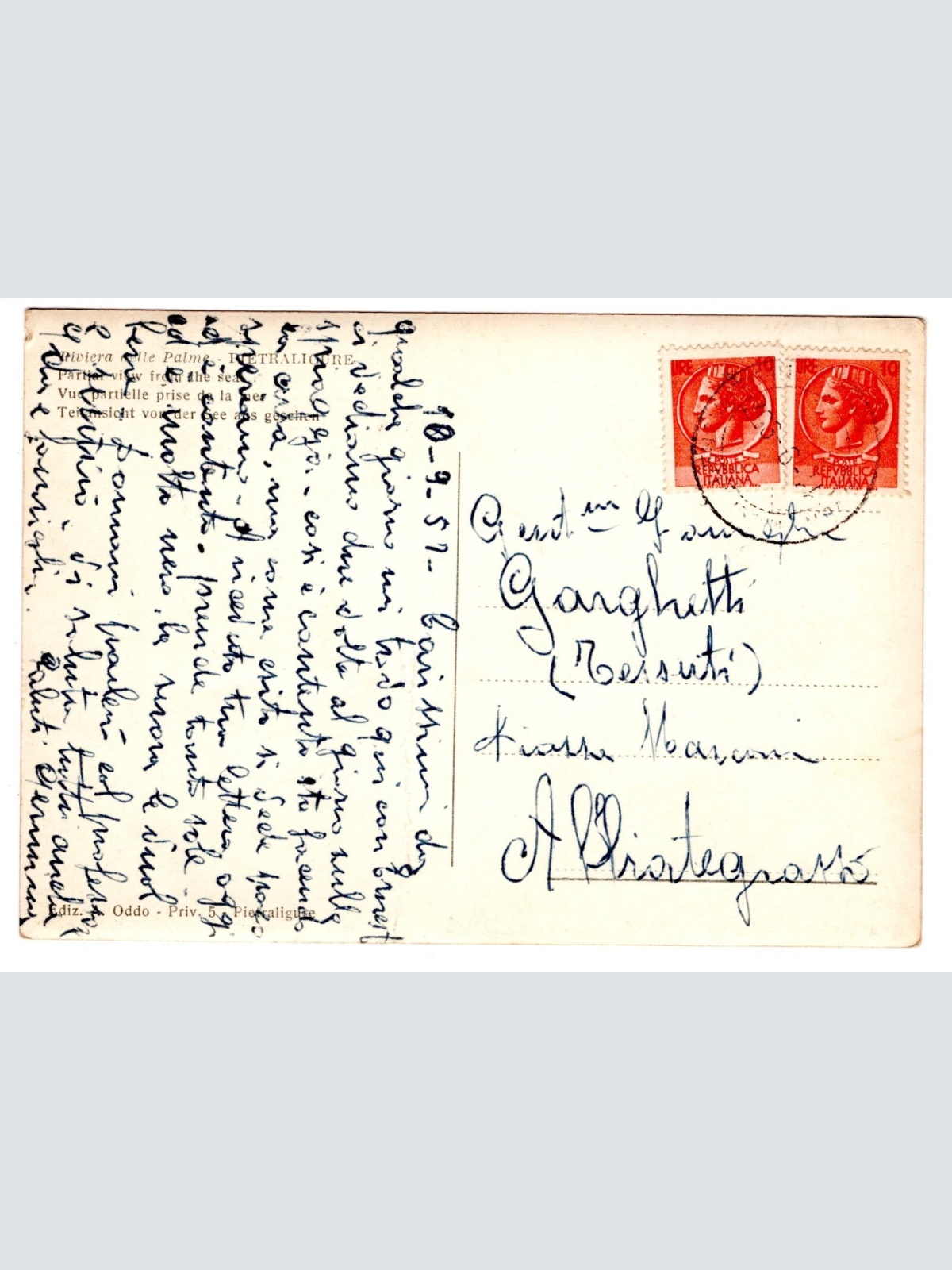 AK, Pietra Ligure, Italien, Ansichtskarte (S5280)