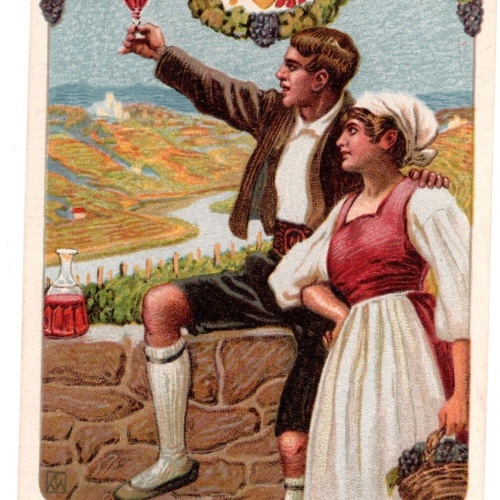 AK, Mann und Frau in Tracht, Ansichtskarte (S5326)