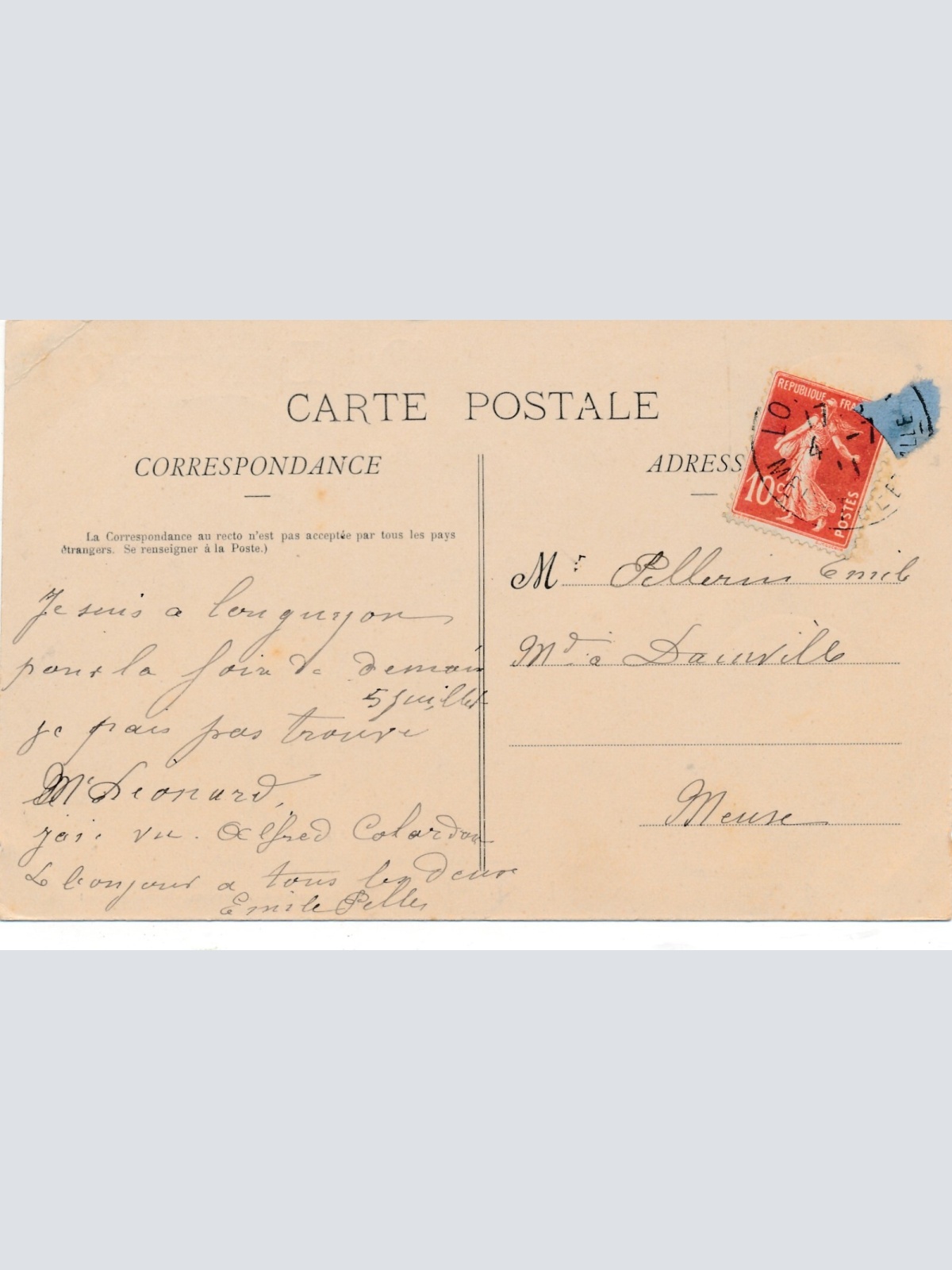 AK aus Longuyon recevez le Bonjour Frankreich Ansichtskarte (14100)