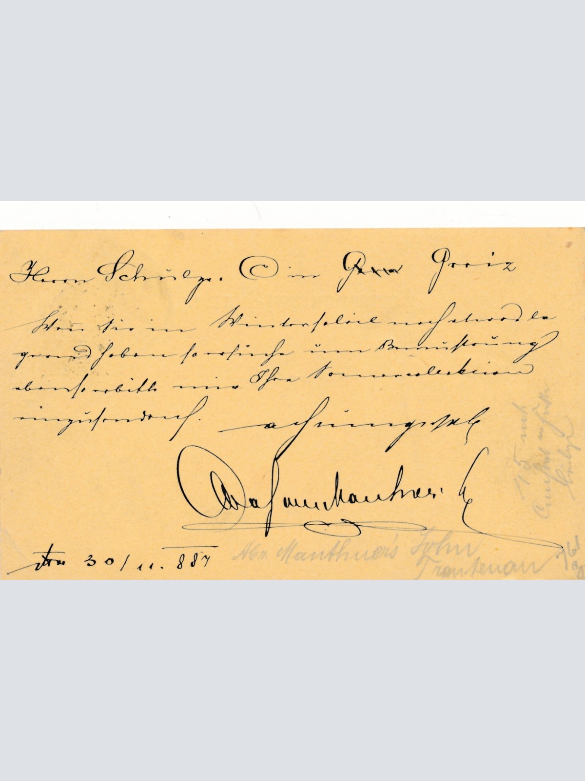 2 Kreuzer Ganzsachen - Karte 1887 aus Trautenau (14327)