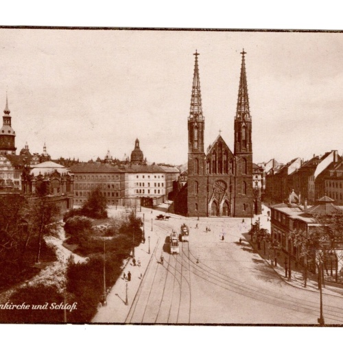 AK, Dresden, Sachsen, Sophienkirche und Schloss, Ansichtskarte (S5478)