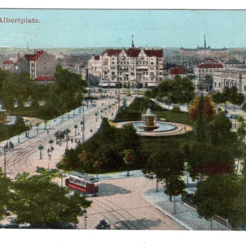AK, Dresden, Sachsen, Albertplatz, Ansichtskarte (S5493)