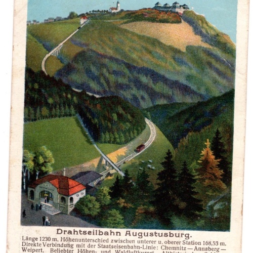 AK, Drahtseilbahn Augustusburg, Sachsen, Ansichtskarte (S5528)