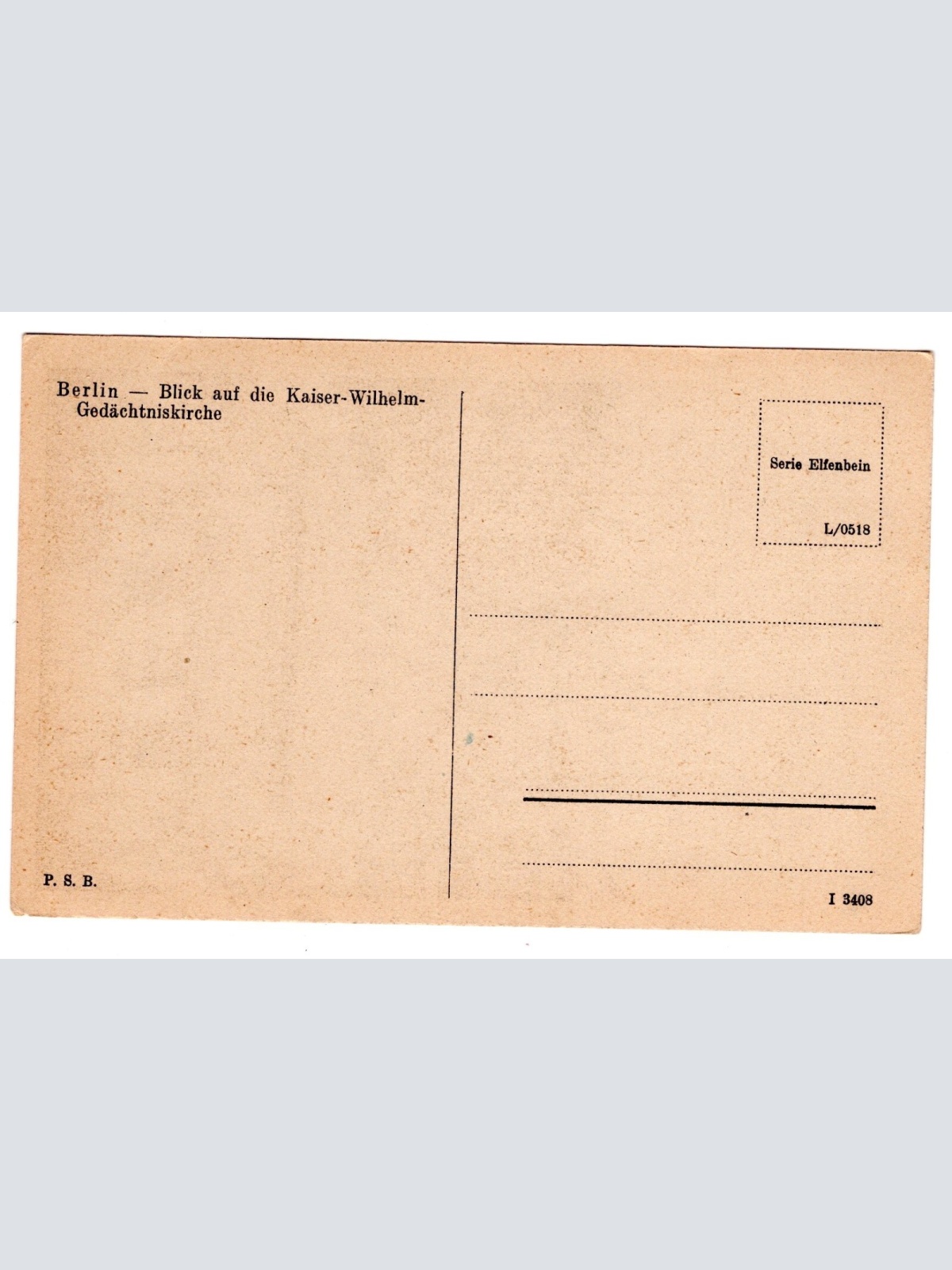 AK, Berlin, Blick auf die Kaiser Wilhelm-Gedächtniskirche, Ansichtskarte (S5562)