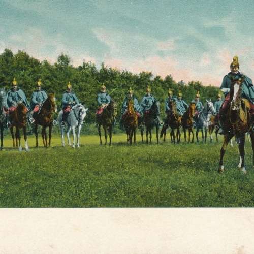 AK von den Hussaren am Pferd Ansichtskarte (14139)