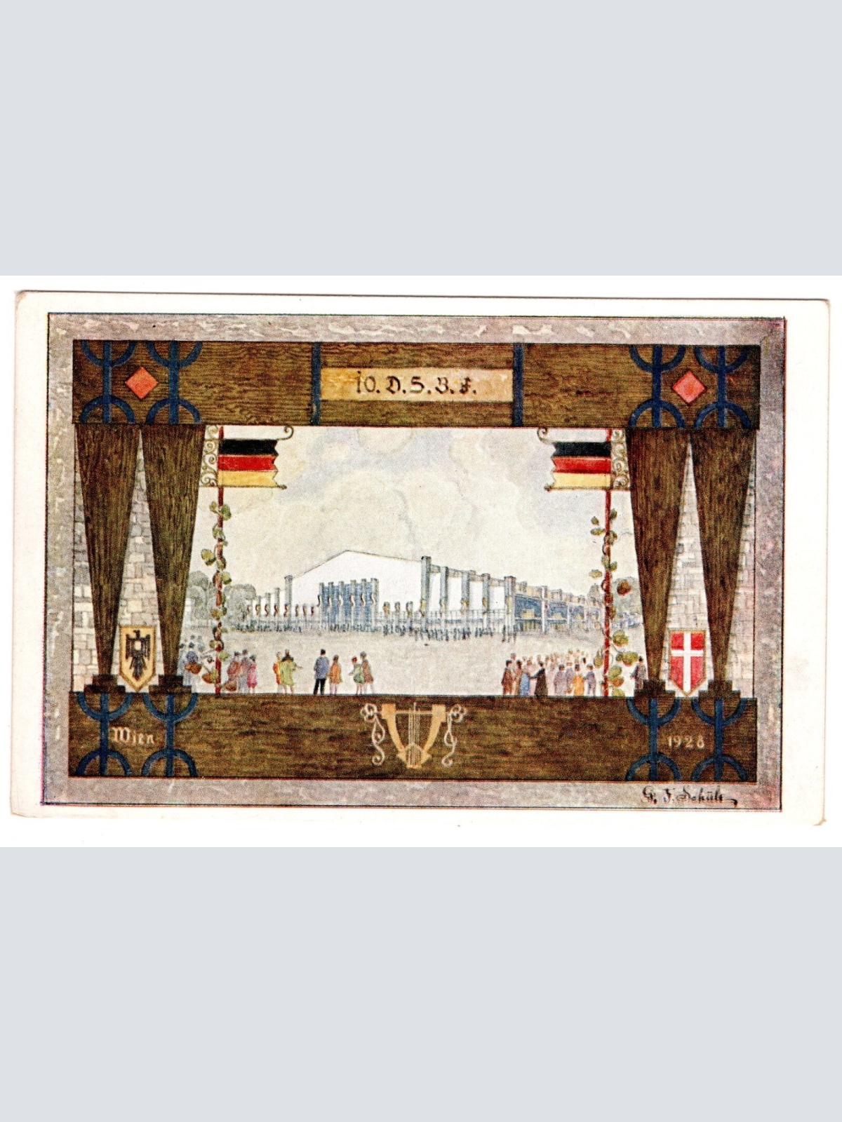 AK, 10. Deutsche Sängerbundfest, Wien, Ansichtskarte (S5608)