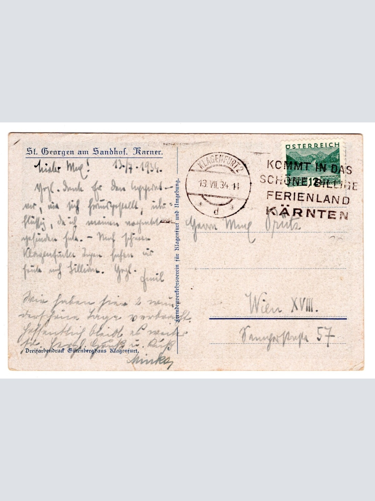 AK, St. Georgen am Sandhof, Kärnten, Klagenfurt, Ansichtskarte (S5620)