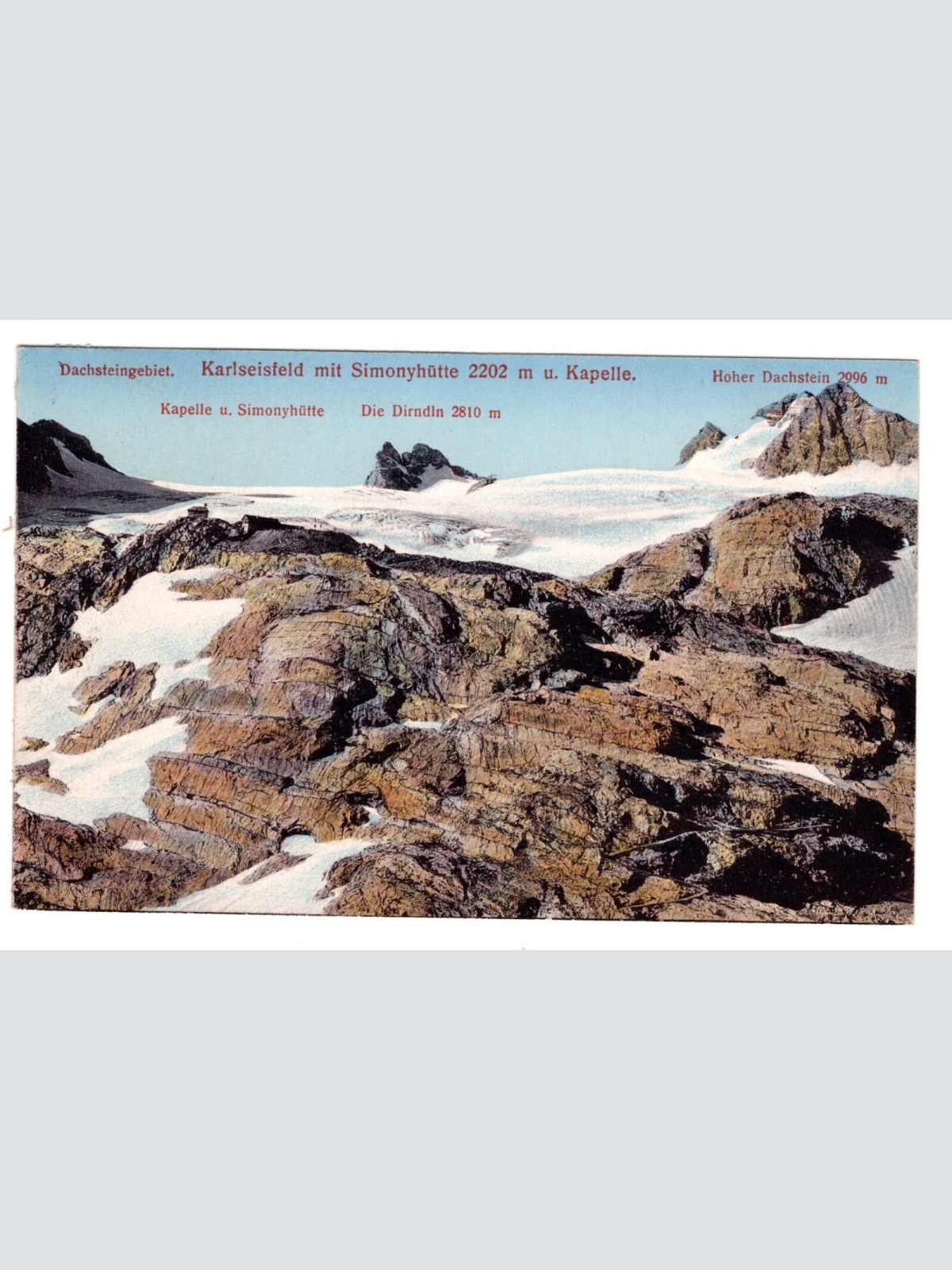 AK, Karlseisfeld mit Simonyhütte, Oberösterreich, Ansichtskarte (S5645)