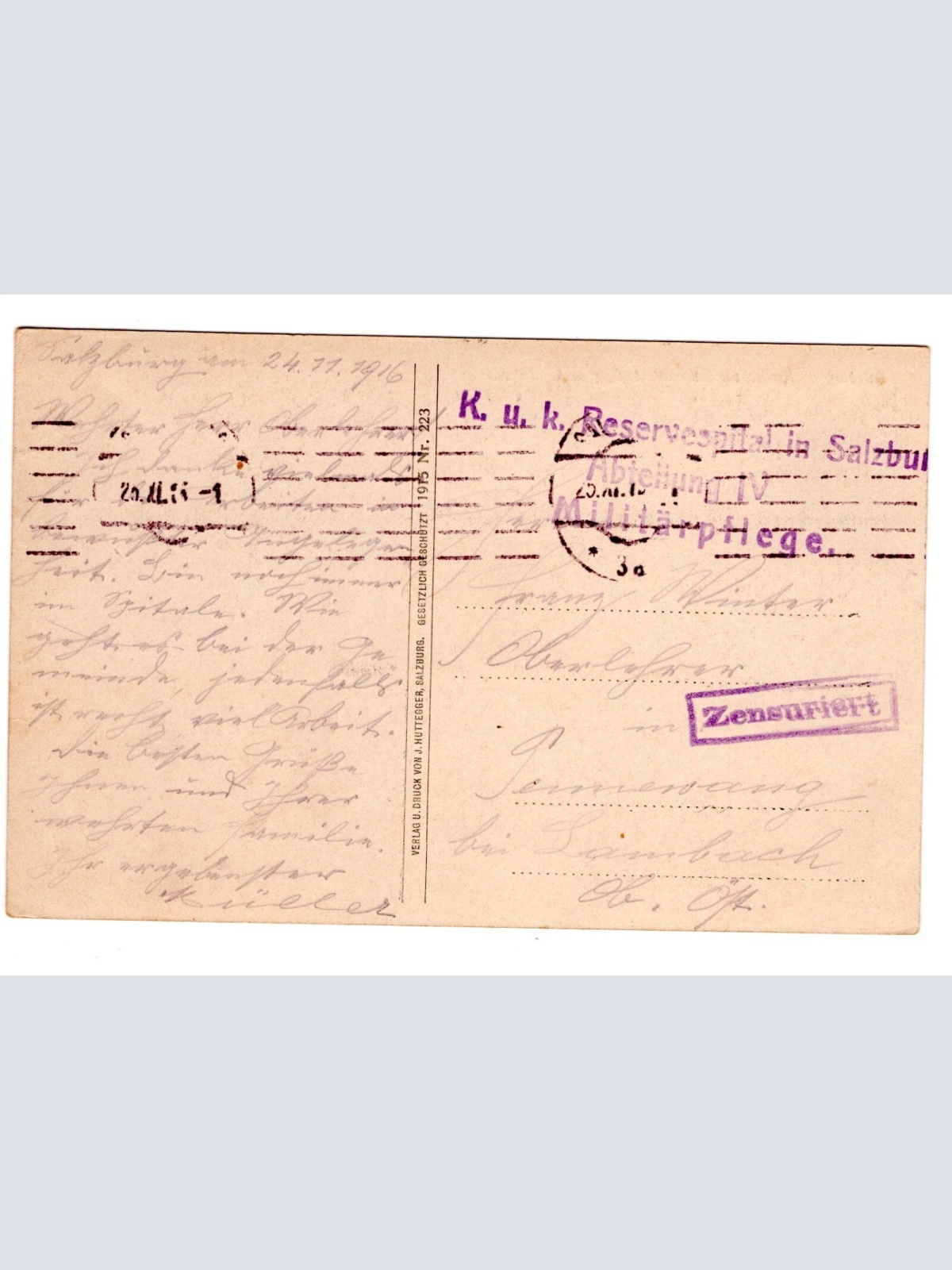 AK, Salzburg Realschule, Ansichtskarte (S5654)