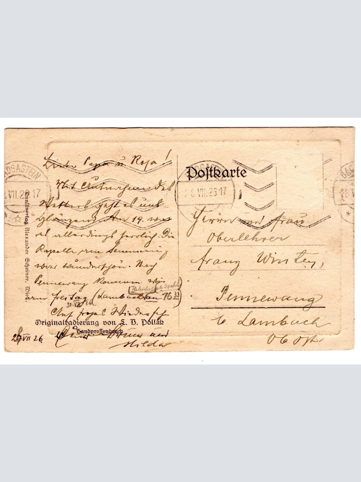 AK, Bad Gastein, Salzburg, Ansichtskarte (S5658)