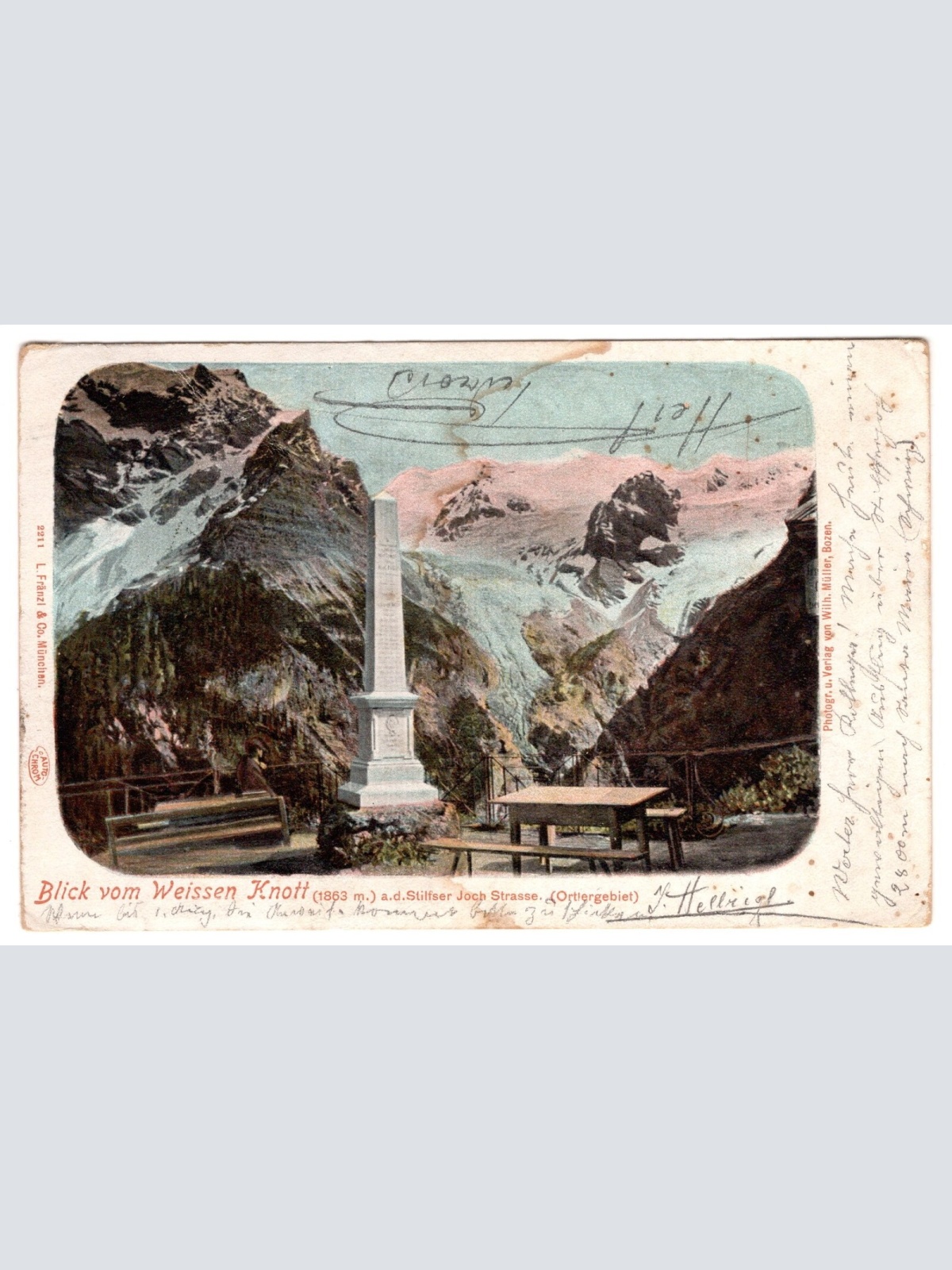 AK, Blick vom Weissen Knott, Italien, Ansichtskarte (S5665)