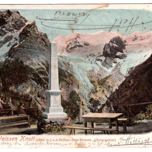 AK, Blick vom Weissen Knott, Italien, Ansichtskarte (S5665)