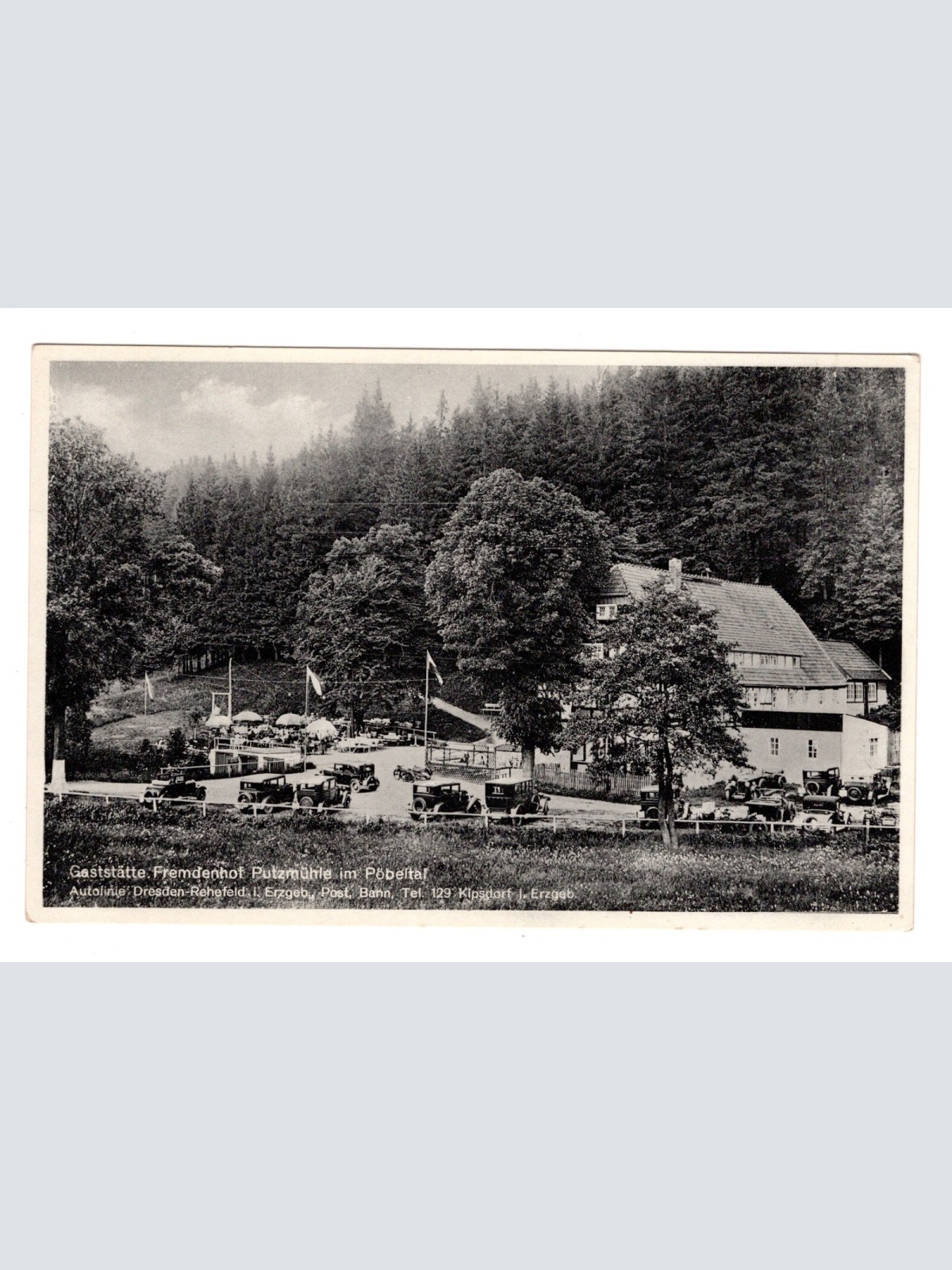 AK, Gaststätte Fremdenhof Putzmühle im Pöbeltal, Sachsen, Ansichtskarte (S5729)
