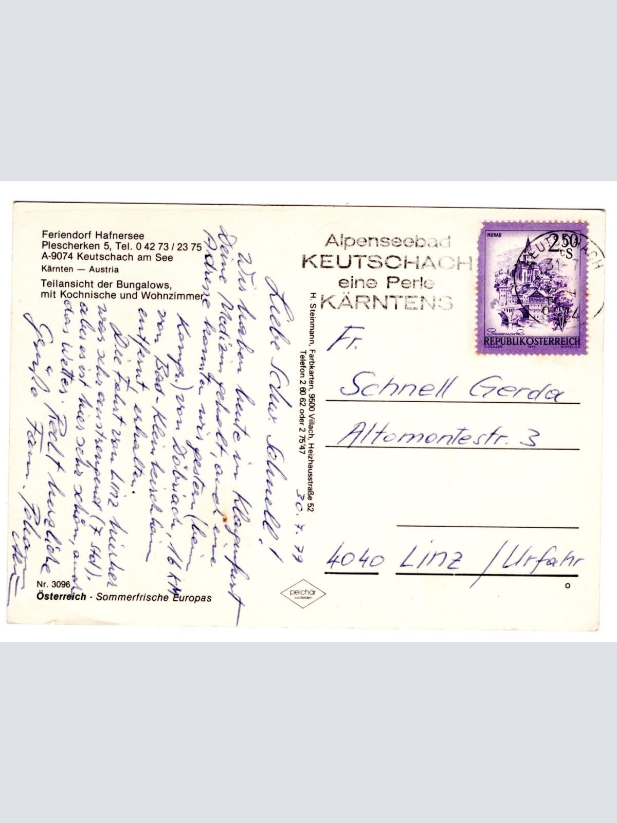 AK, Keutschach am See, Feriendorf Hafnersee, Kärnten, Ansichtskarte (S5749)