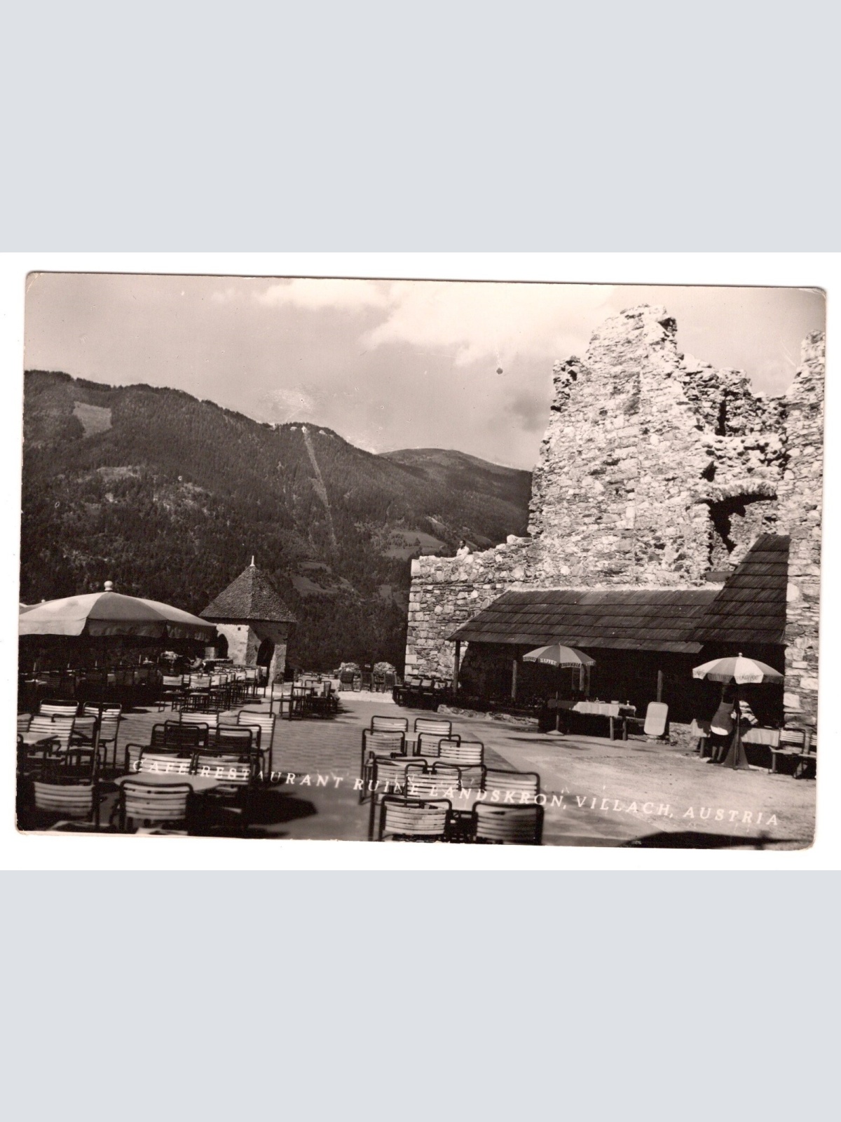 AK, Restaurant Ruine Landskron, Villach, Kärnten, Ansichtskarte (S5759)