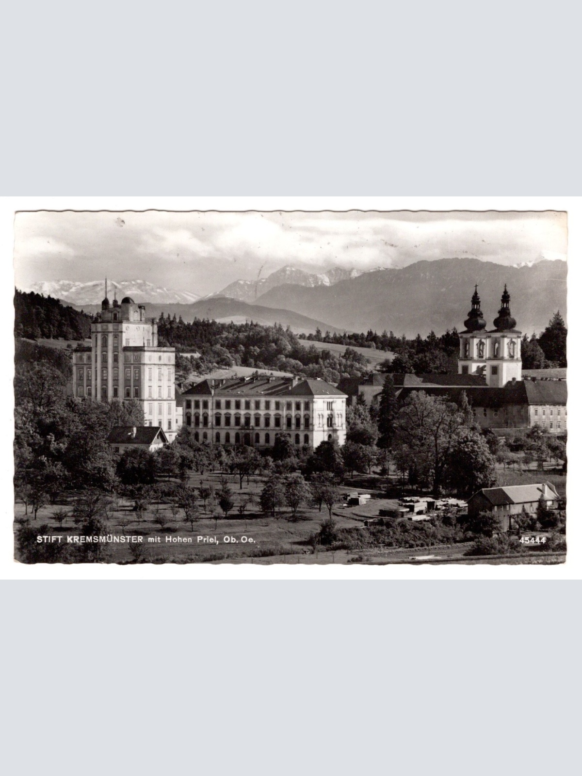 AK, Stift Kremsmünster mit Hohen Priel, Oberösterreich, Ansichtskarte (S5775)