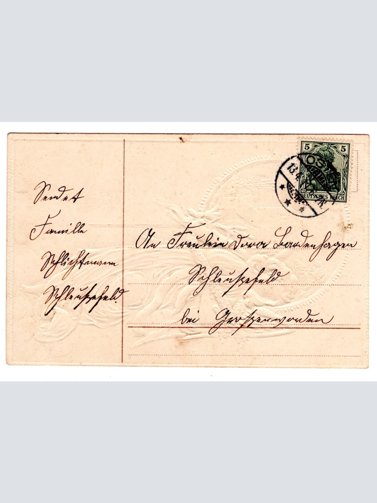 AK, Herzlichen Segenswunsch zur Konfirmation, Präge-AK, Ansichtskarte (S5786)