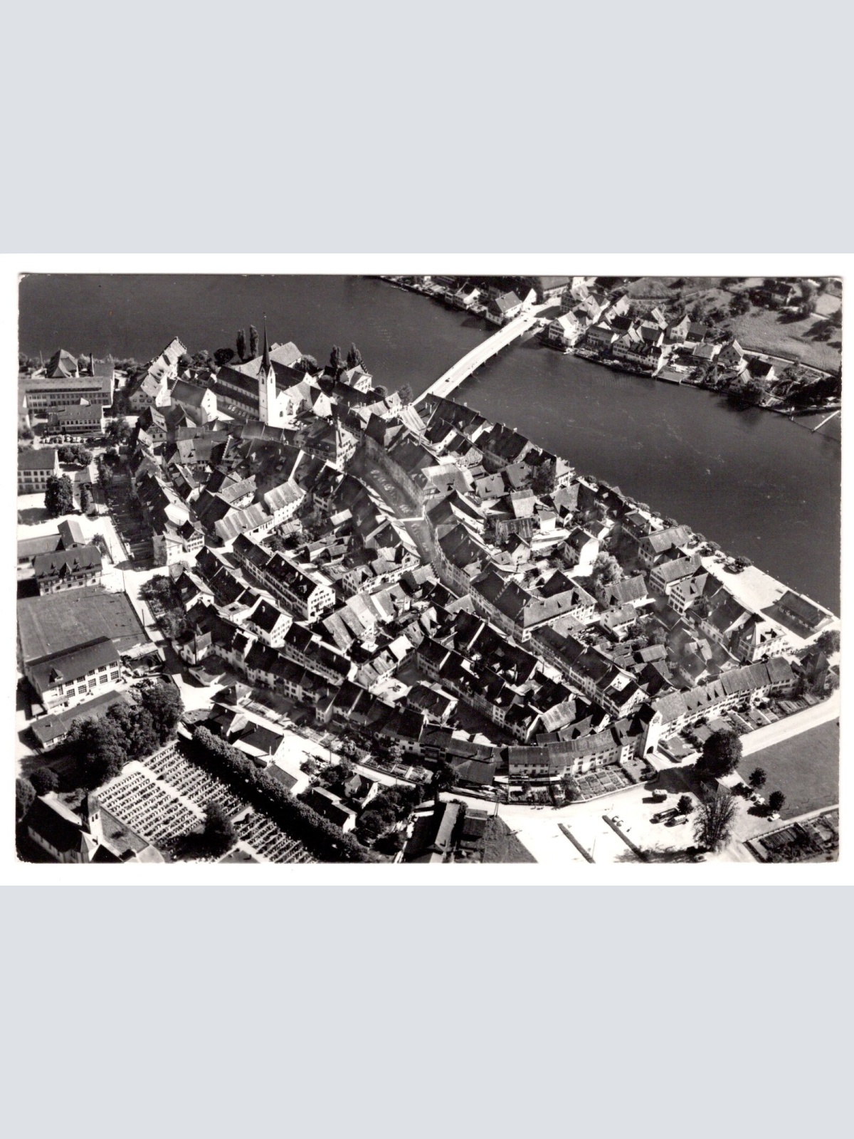 AK, Flugaufnahme, Stein am Rhein, Schweiz, Ansichtskarte (S5792)