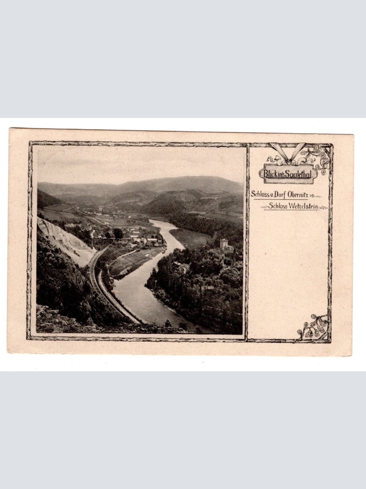 AK, Schloss Wetzelstein, Obernitz, Thüringen, Ansichtskarte (S5808)