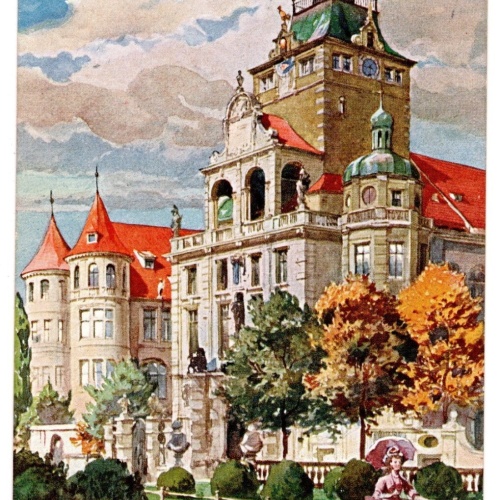 AK, München, Nationalmuseum, Bayern, Ansichtskarte (S5815)