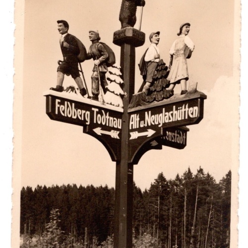 AK, Wegweiser im Schwarzwald, Baden-Württemberg, Ansichtskarte (S5831)