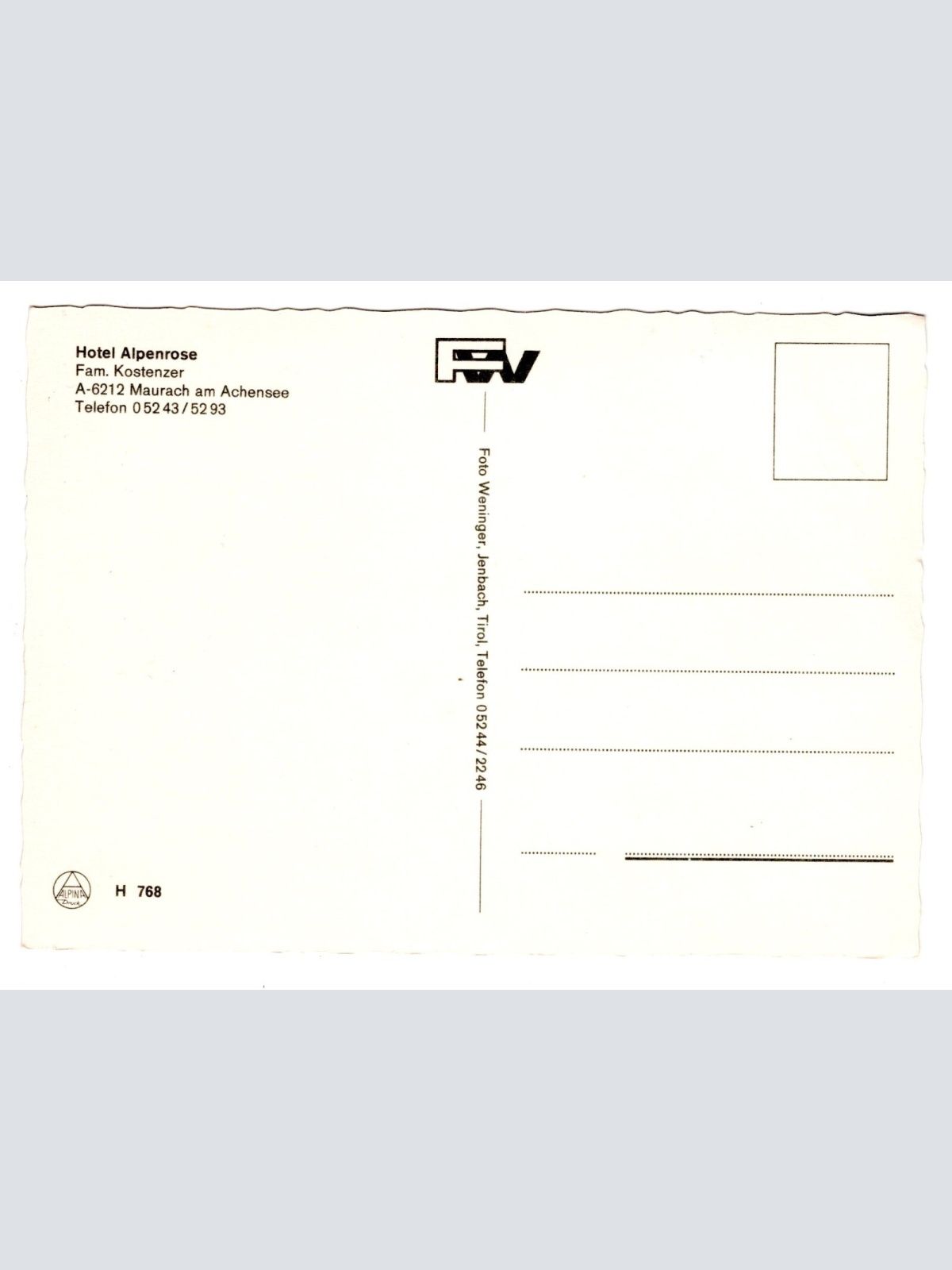 AK, Maurach am Achensee, Hotel Alpenrose, Tirol, Ansichtskarte (S5852)