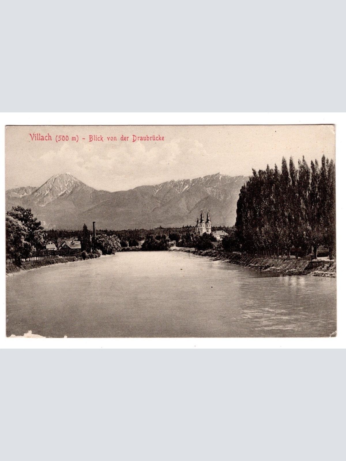 AK, Villach, Blick von der Draubrücke, Kärnten, Ansichtskarte (S5858)