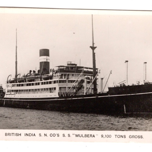 AK, British India S. N. CO's S. S. Mulbera, Ansichtskarte (S5862)