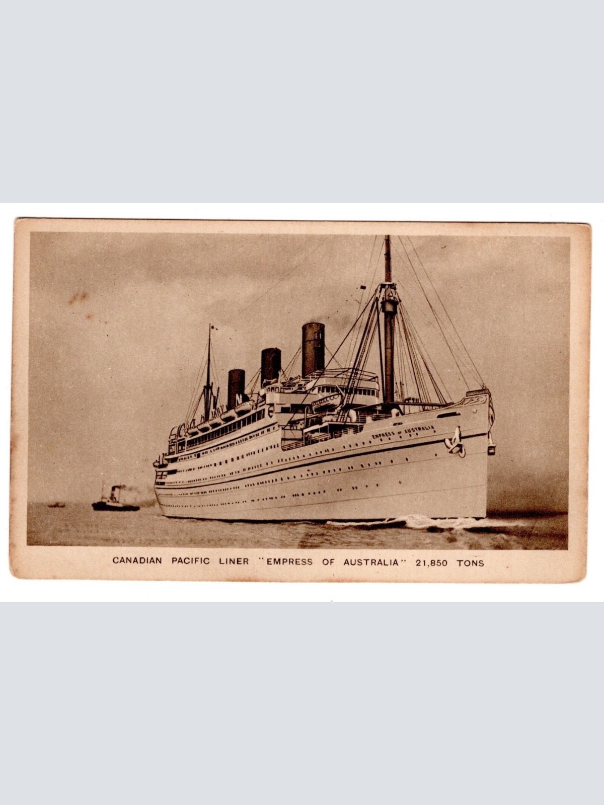 AK, Canadian Pacific Liner, Empress of Australia, Ansichtskarte (S5881)