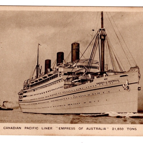 AK, Canadian Pacific Liner, Empress of Australia, Ansichtskarte (S5881)