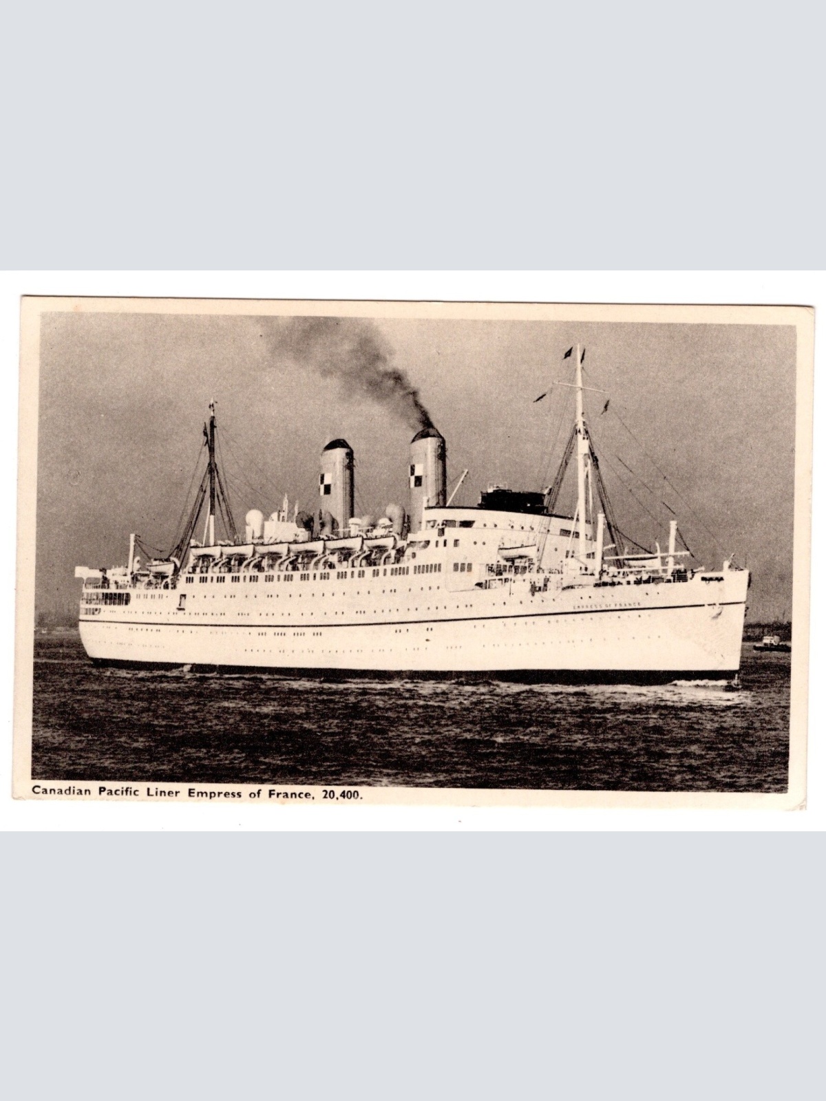 AK, Canadian Pacific Liner, Empress of France, Ansichtskarte (S5892)