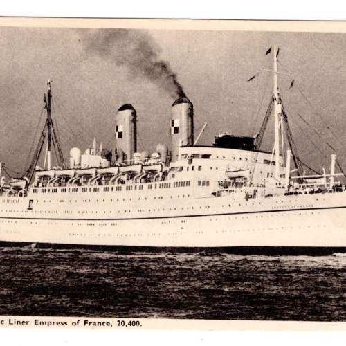 AK, Canadian Pacific Liner, Empress of France, Ansichtskarte (S5892)