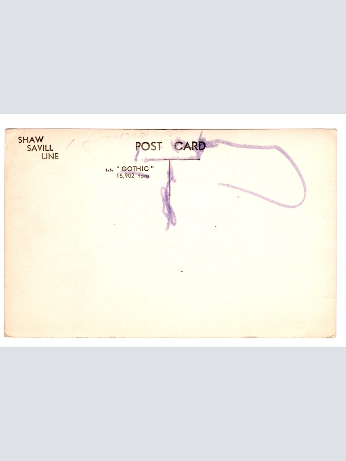 AK, s.s. Gothic, Ansichtskarte (S5899)