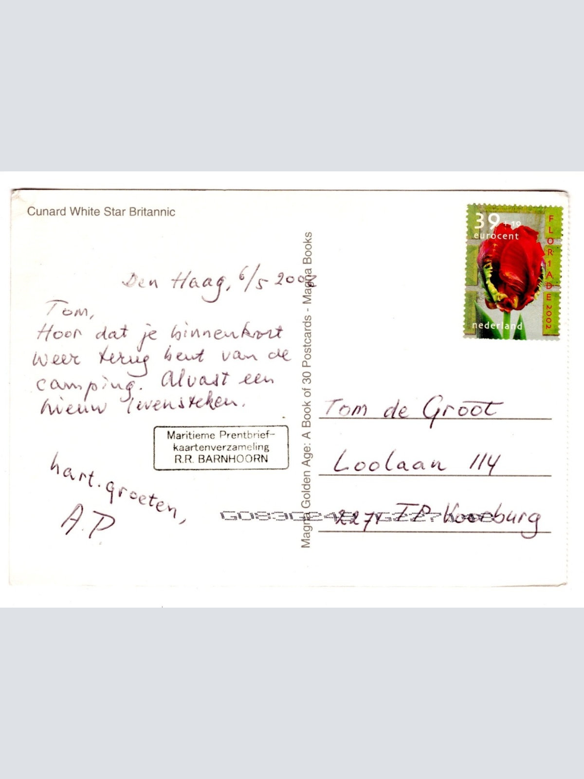 AK, Cunard White Star Britannic, Ansichtskarte (S5907)