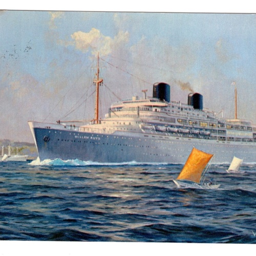 AK, m. s. Willem Ruys, Ansichtskarte (S5909)