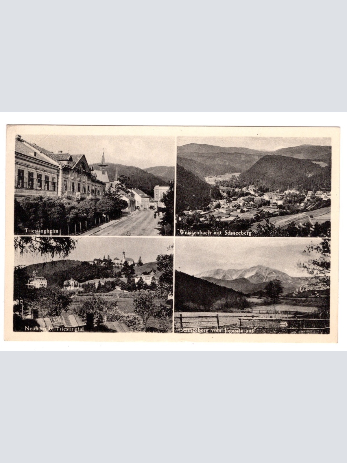 AK, Weissenbach mit Schneeberg, Niederösterreich, Ansichtskarte (S5938)