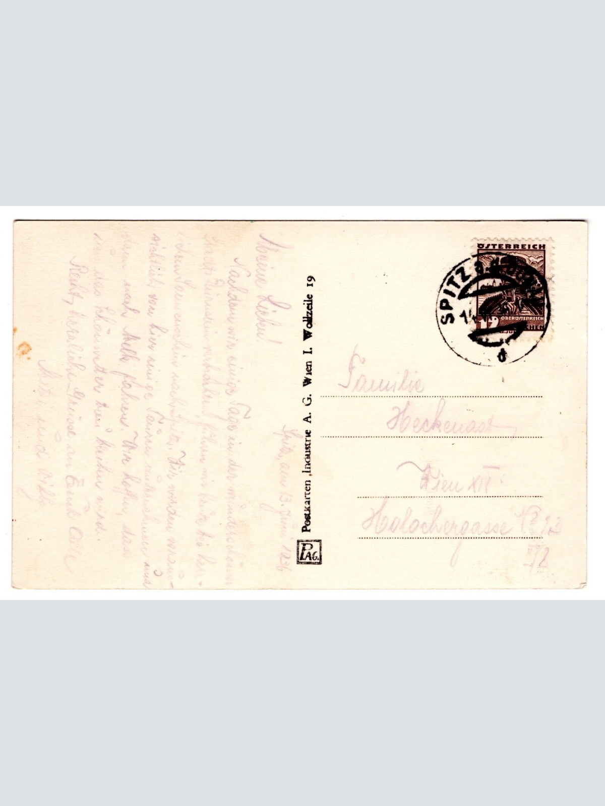 AK, Spitz an der Donau, Niederösterreich, Ansichtskarte (S5956)