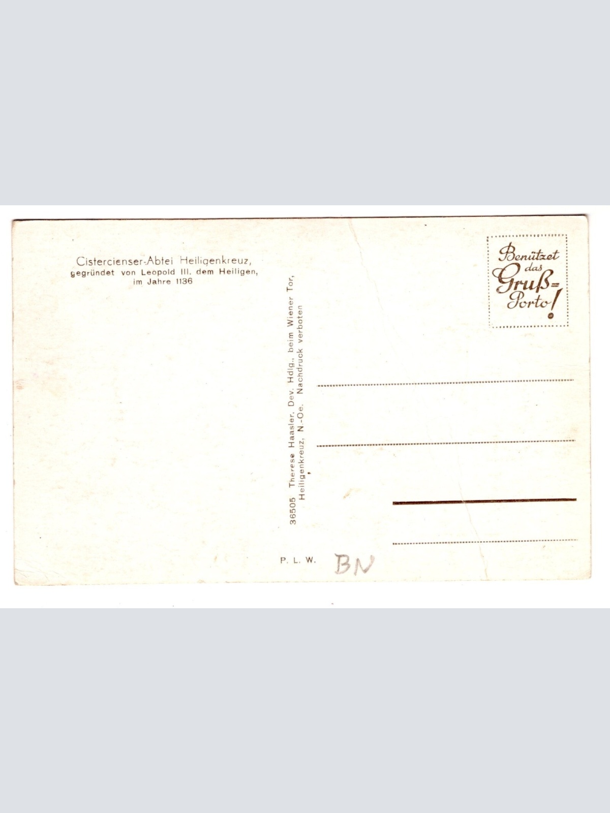 AK, Heiligenkreuz, Dreifaltigkeitssäule, Niederösterreich, Ansichtskarte (S5976)