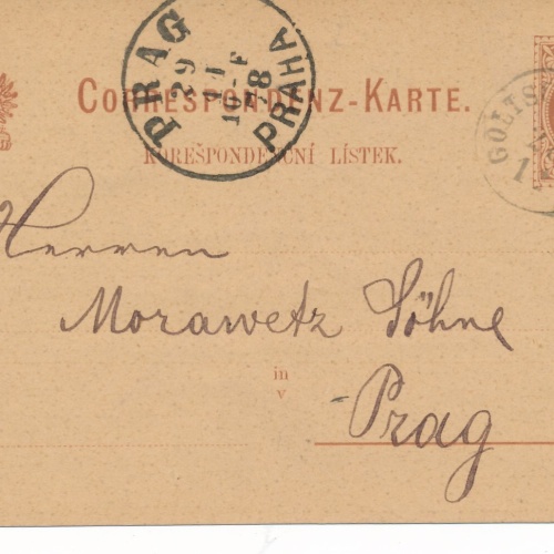 2 Kreuzer Ganzsachen - Karte 1878 aus Goltschenikau (14366)