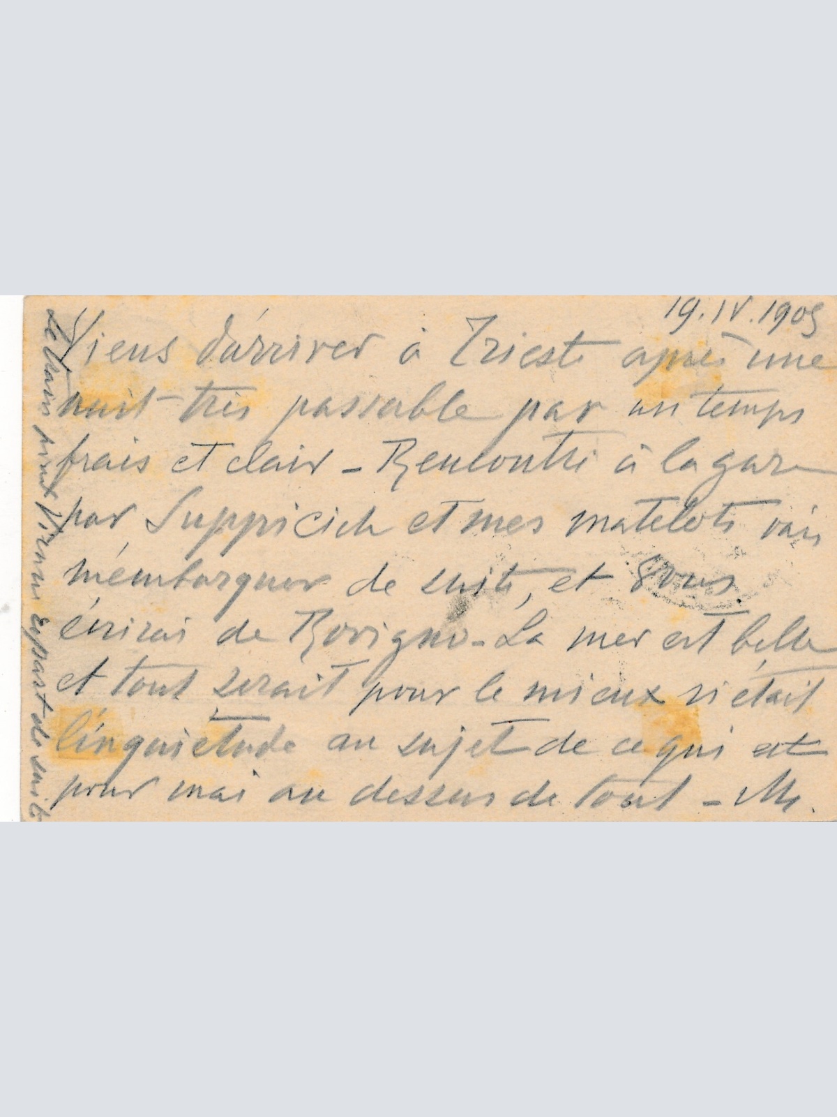 5 Heller Ganzsachen - Karte 1905 aus FPA Triest Wien Nr. 10 (14372)