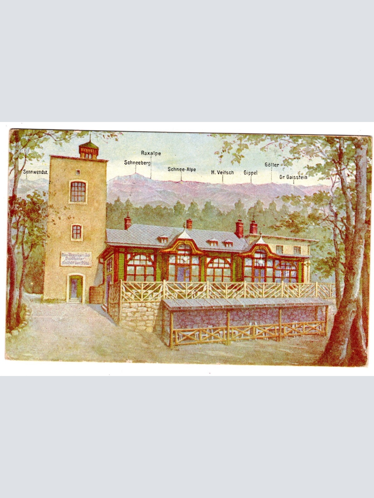 AK, Schutzhaus am Hohen Lindkogel, Niederösterreich, Ansichtskarte (S6054)