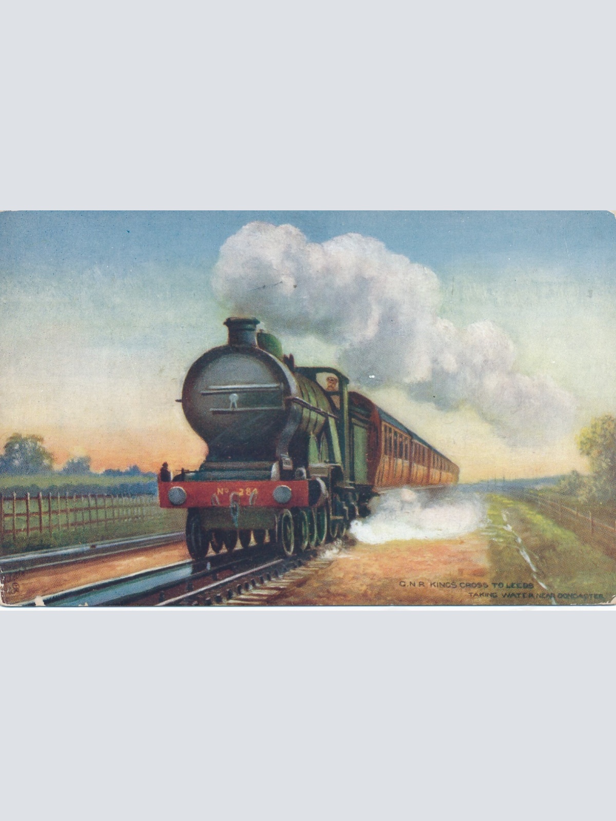 AK Eisenbahn - Zug Kings Cross to Leeds Ansichtskarte (14306)